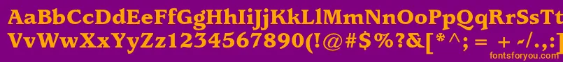 UsherwoodstdBlack Font – Orange Fonts on Purple Background