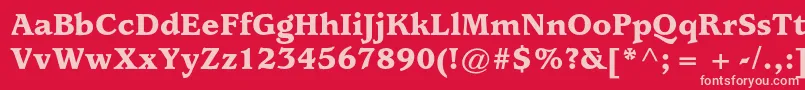 UsherwoodstdBlack Font – Pink Fonts on Red Background