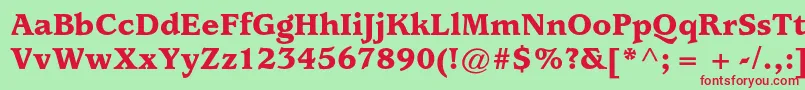 UsherwoodstdBlack Font – Red Fonts on Green Background