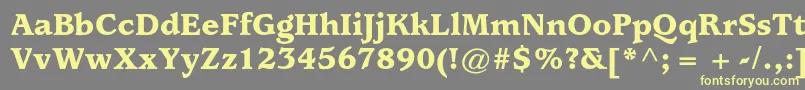 UsherwoodstdBlack Font – Yellow Fonts on Gray Background