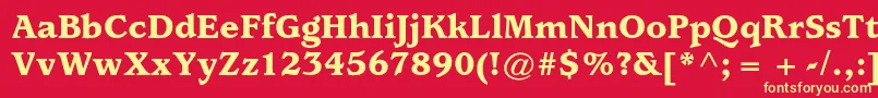 UsherwoodstdBlack Font – Yellow Fonts on Red Background