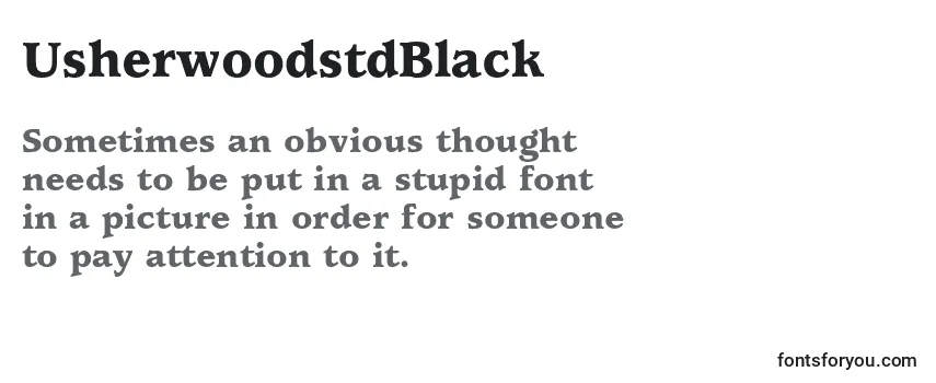 Review of the UsherwoodstdBlack Font
