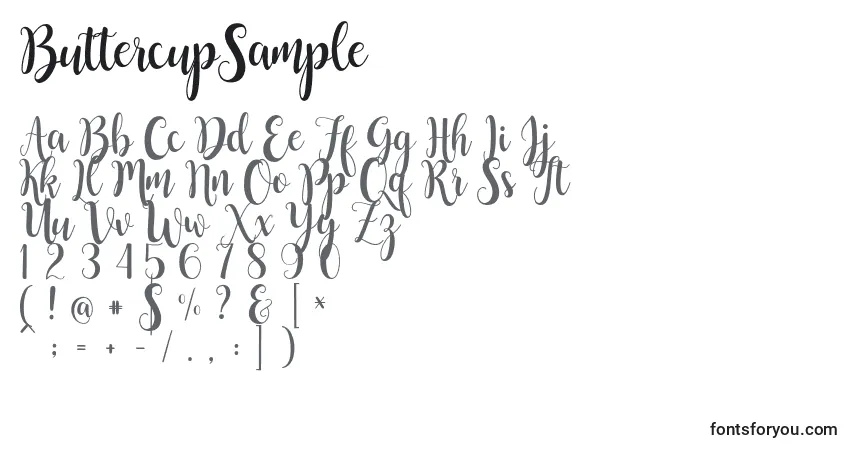 ButtercupSample Font – alphabet, numbers, special characters
