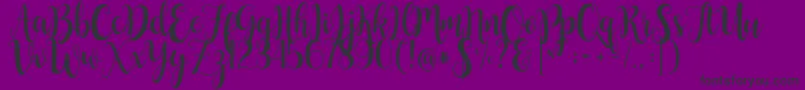 ButtercupSample-Schriftart – Schwarze Schriften auf violettem Hintergrund