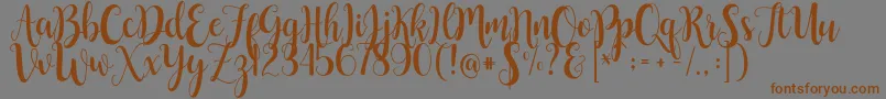 ButtercupSample Font – Brown Fonts on Gray Background