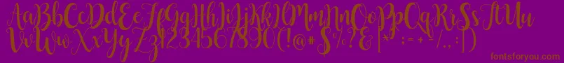 ButtercupSample Font – Brown Fonts on Purple Background