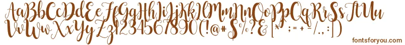 ButtercupSample Font – Brown Fonts on White Background