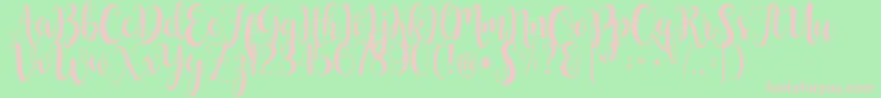 ButtercupSample-Schriftart – Rosa Schriften auf grünem Hintergrund