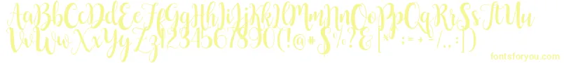 ButtercupSample Font – Yellow Fonts on White Background