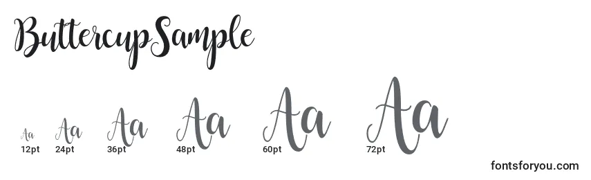 ButtercupSample Font Sizes