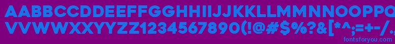 Heavitas Font – Blue Fonts on Purple Background