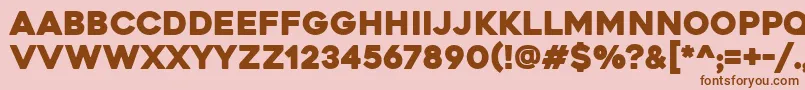 Heavitas Font – Brown Fonts on Pink Background