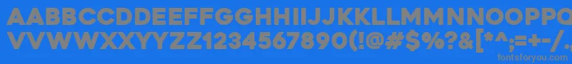 Heavitas Font – Gray Fonts on Blue Background