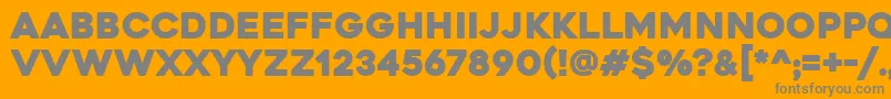 Heavitas Font – Gray Fonts on Orange Background