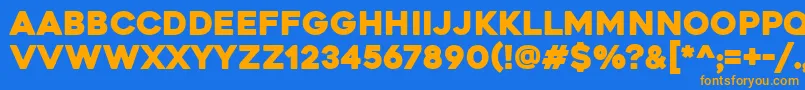 Heavitas Font – Orange Fonts on Blue Background