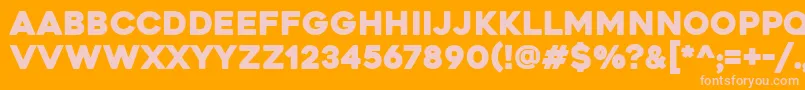 Heavitas Font – Pink Fonts on Orange Background