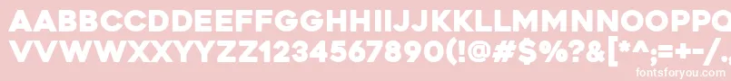 Heavitas Font – White Fonts on Pink Background