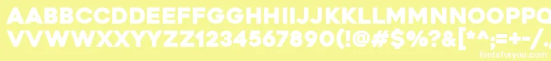 Heavitas Font – White Fonts on Yellow Background