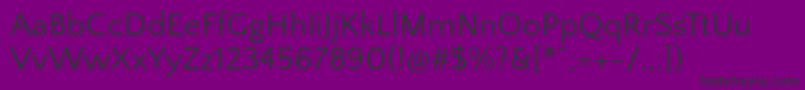 QuattrocentosansRegular-Schriftart – Schwarze Schriften auf violettem Hintergrund