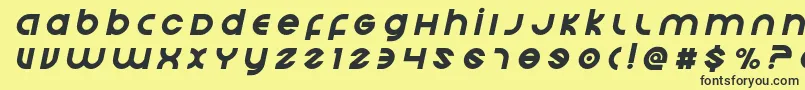 Echostationtitleital Font – Black Fonts on Yellow Background