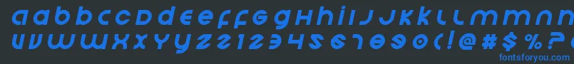 Echostationtitleital Font – Blue Fonts on Black Background