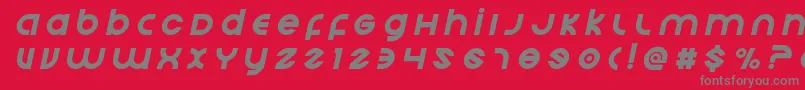 Echostationtitleital Font – Gray Fonts on Red Background