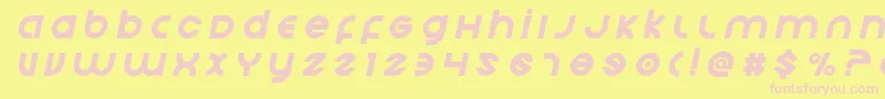 Echostationtitleital Font – Pink Fonts on Yellow Background