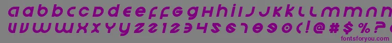 Echostationtitleital Font – Purple Fonts on Gray Background