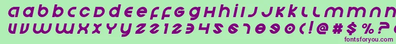 Echostationtitleital Font – Purple Fonts on Green Background