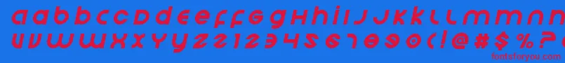 Echostationtitleital Font – Red Fonts on Blue Background