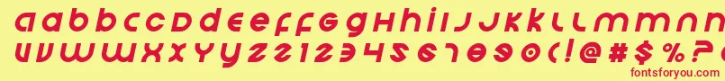 Echostationtitleital Font – Red Fonts on Yellow Background