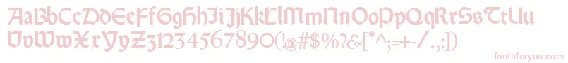 Rundgotischrauh Font – Pink Fonts on White Background