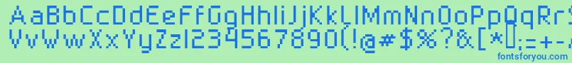 Шрифт Superbly1002 – синие шрифты на зелёном фоне
