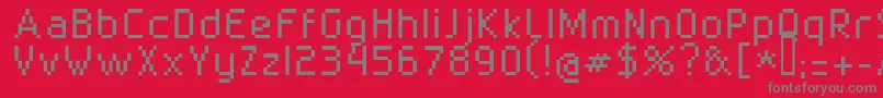 Superbly1002 Font – Gray Fonts on Red Background