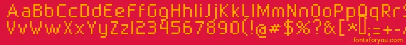 Superbly1002 Font – Orange Fonts on Red Background
