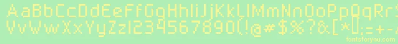 Superbly1002 Font – Yellow Fonts on Green Background