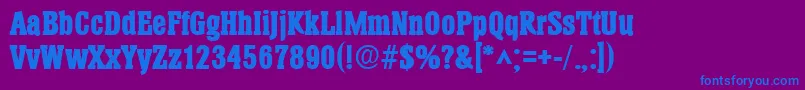 HeliumlhBold Font – Blue Fonts on Purple Background