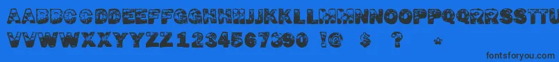 DirtyFox Font – Black Fonts on Blue Background