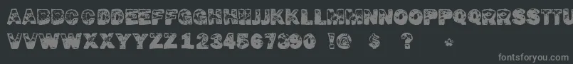 Czcionka DirtyFox – szare czcionki na czarnym tle