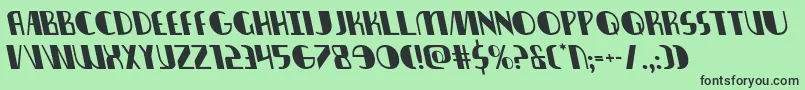 Nathanbrazilleft Font – Black Fonts on Green Background