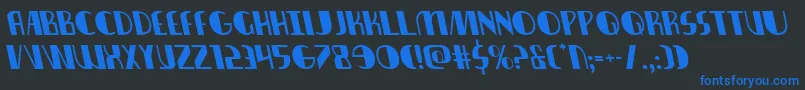 Nathanbrazilleft Font – Blue Fonts on Black Background