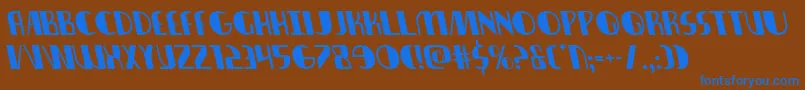 Nathanbrazilleft Font – Blue Fonts on Brown Background