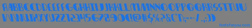 Nathanbrazilleft Font – Blue Fonts on Gray Background