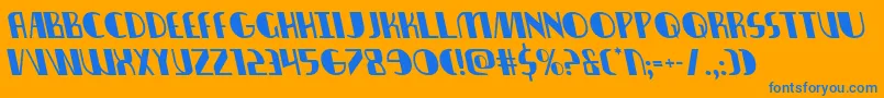 Nathanbrazilleft Font – Blue Fonts on Orange Background