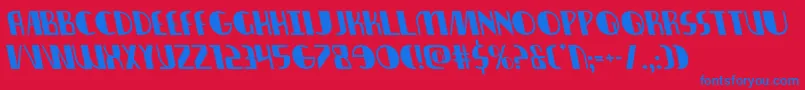 Nathanbrazilleft Font – Blue Fonts on Red Background