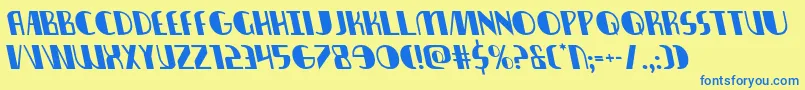 Nathanbrazilleft Font – Blue Fonts on Yellow Background