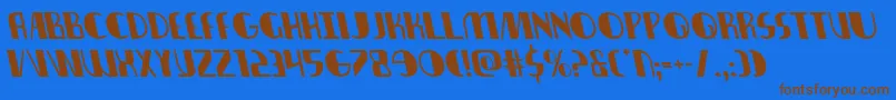 Nathanbrazilleft Font – Brown Fonts on Blue Background