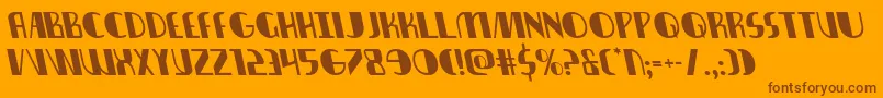 Nathanbrazilleft Font – Brown Fonts on Orange Background
