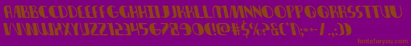 Nathanbrazilleft Font – Brown Fonts on Purple Background
