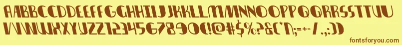 Шрифт Nathanbrazilleft – коричневые шрифты на жёлтом фоне